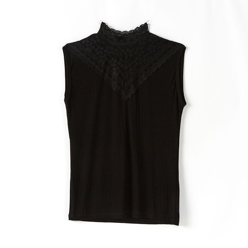 Lace Vest Women's Ribbed Modal Loose Sleeveless Solid Color Top, Base Shirt Plus Size Summer Trend