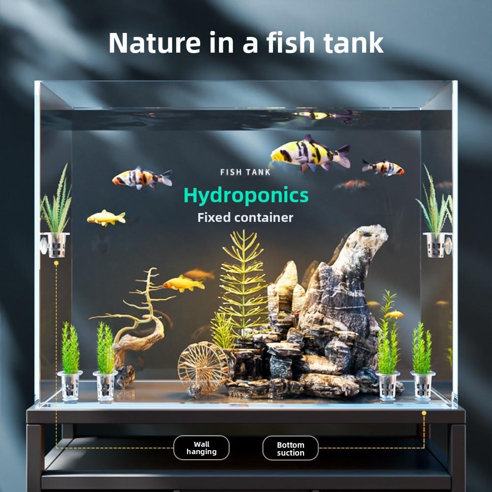 10Pcs Transparent Aquarium Planting Cups  for Freshwater Fish Tank Decoration