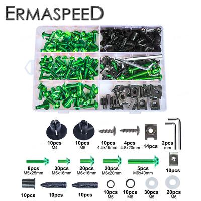 223 Teile/satz Motorrad Windschutzscheibe Verkleidung Bolzen Kit Schrauben Befestigungen Clips Schrauben für Motorrad Sportbike
