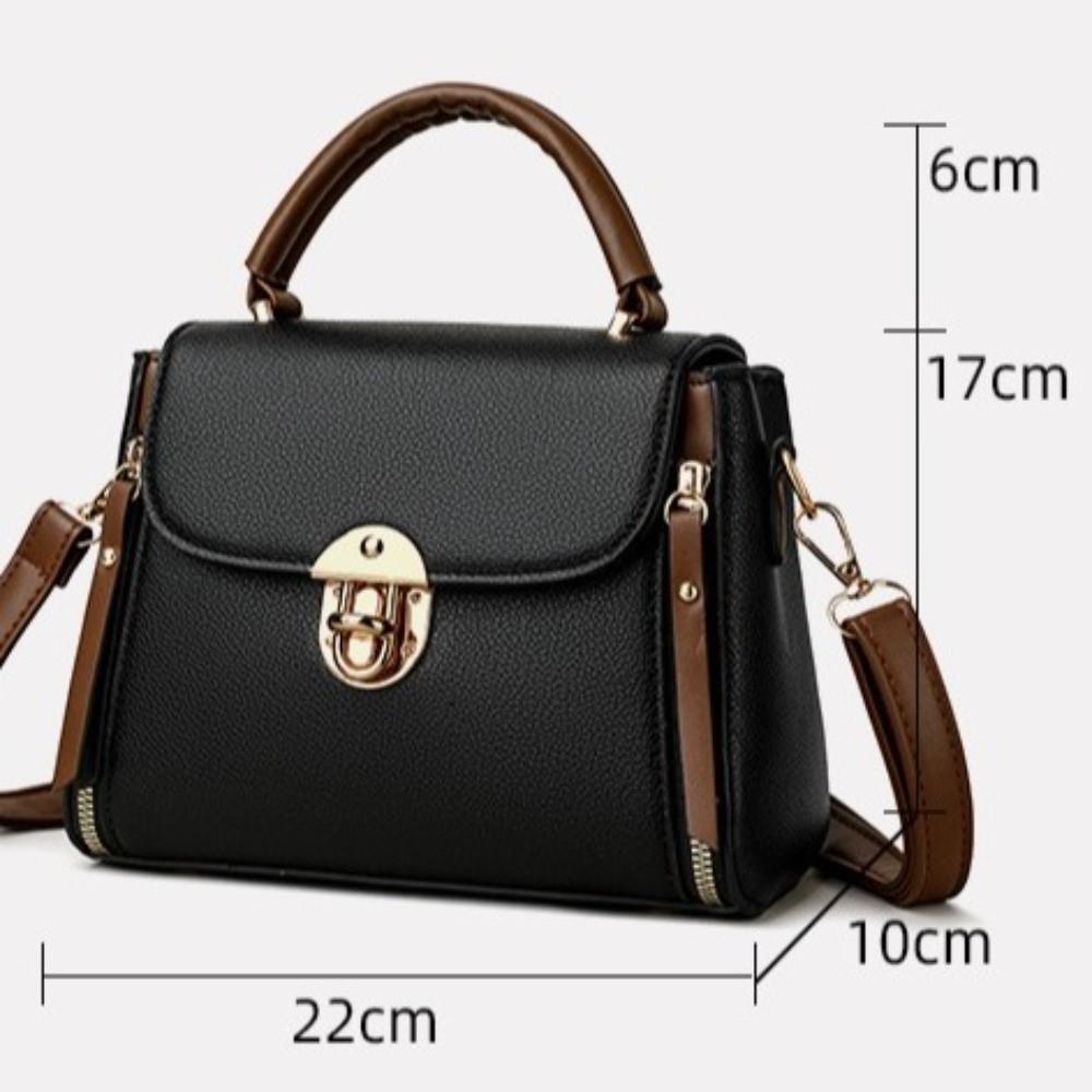 Casual Square Shape Vintage Handbag Large Capacity Solid Color Shoulder Bag Small Square Bag