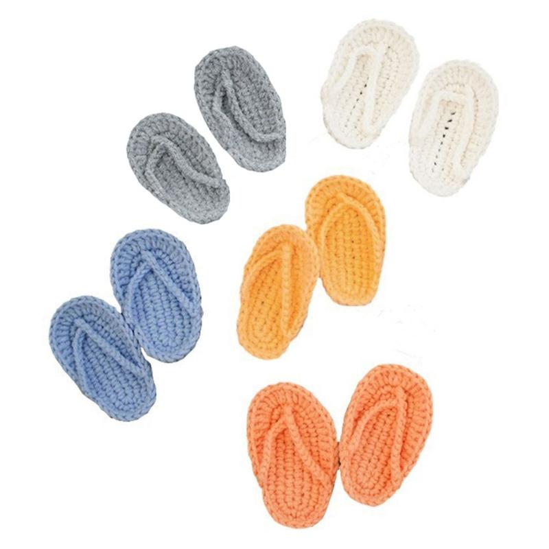 Lovely BabeBorn Accesorios Picture Outfits Crochet Flip-flops Multicolors Boy / Girl Costume Flip-flops Set 0-2 Month