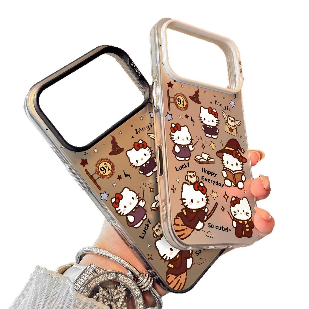 Magic kt cat applies to apple 17promax mobile phone case 15plus new 16e niche matte samsung s25