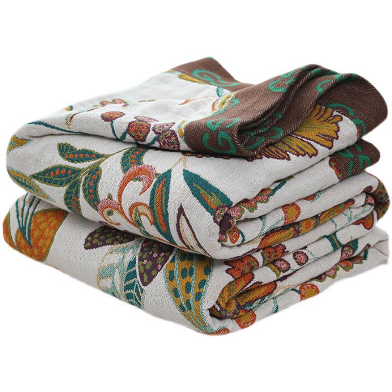 Adult & Children's Six-Layer Gauze Cotton Blanket - Thick & Lightweight for Summer