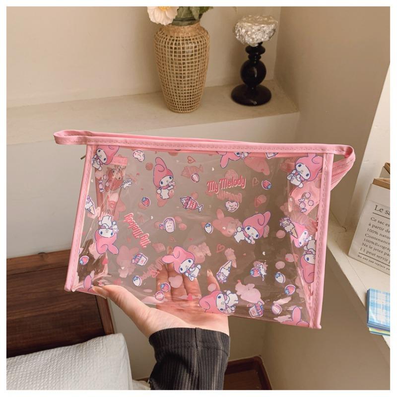 Transparent Fruity Ice Cream Waterproof Toilet Bag Cosmetic Bag Fitness Bath Beach Bag Women's Bag