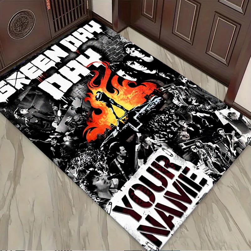 Name Custom Band Green Day Carpet Rug for Living Room Bedroom Home Sofa Decoration,Kids play Non-slip Floor Mat