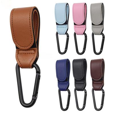 1/2 Uds. Bolso de cuero PU para bebé, gancho para cochecito, accesorios para cochecito, cochecito de mamá, cochecito multifuncional, gancho giratorio de 360 ​​grados