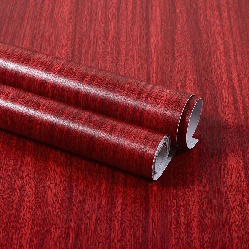 40cm Wood Grain Wall Sticker Wallpaper Self Adhesive DIY Wall Stickers Peel Waterproof Furniture Cabinet Renovation Sticker