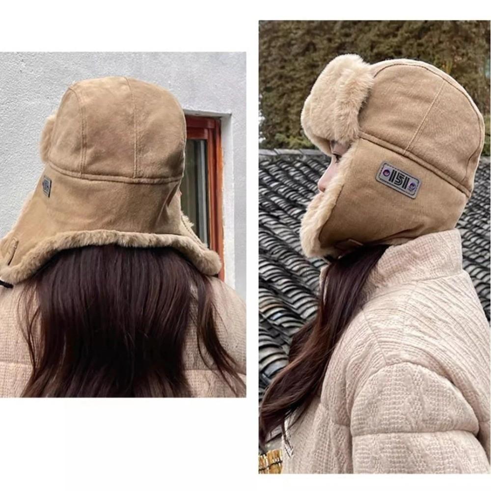 Faux Fur Winter Hat Thick Ear Protectors Hats Fashion Bomber Hat Male