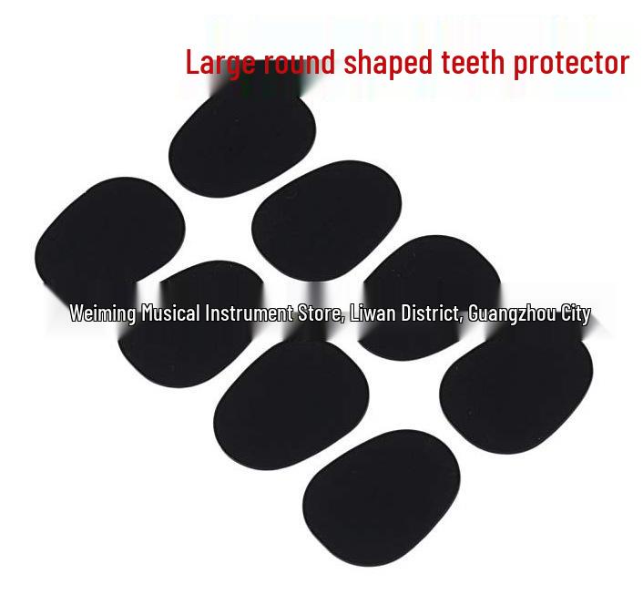 Selectable Thickness Colored Ebonite Metal Mouthpiece & Toothpad for Tenor/Alto/Soprano Saxophones Large Circle 0.3mm