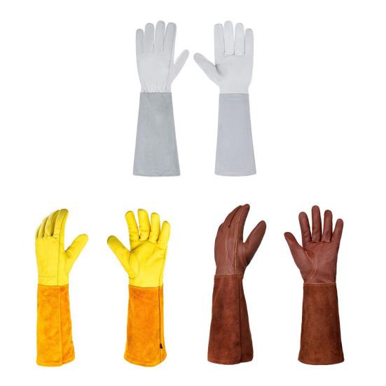 1 Pair Garden Gloves Wear Resistant Puncture-Proof Breathable Elbow Length Full Coverage Labor Protection Long Elbow Gloves