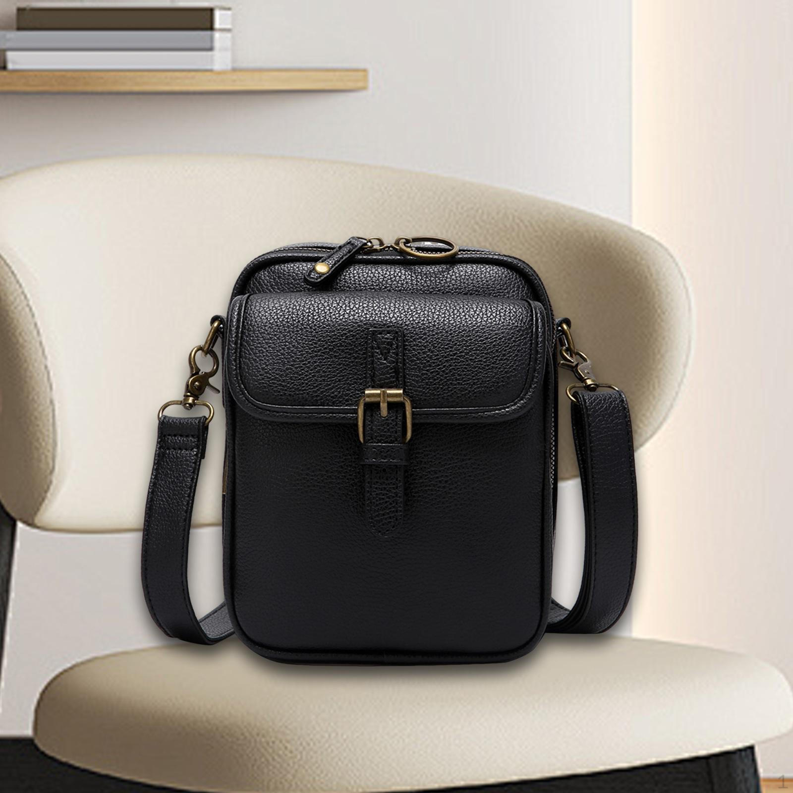 Closet of Beauty Schoudertas Dubbele Rits Unisex Veelzijdige Crossbody Tas zwart