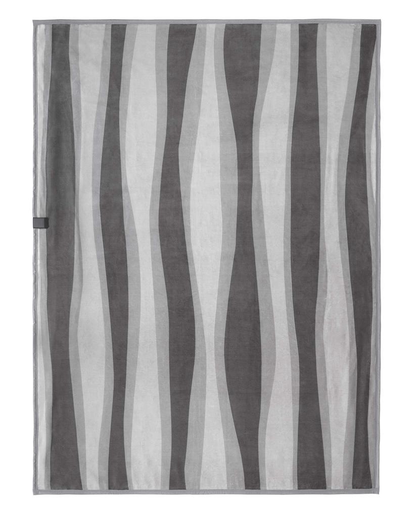 Sugiyama Premium Boa Electric Blanket with Throw 190 x 140 Wide Made in Art Stripe (Combined Blanket), cm, Size, Japan, SSW20KW10(AS),