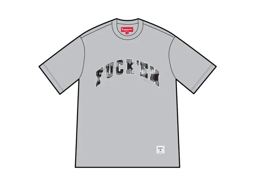 Верх с коротким рукавом в клетку Supreme F*ck Em Хизер Грей S