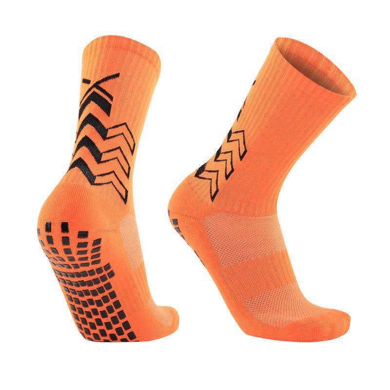 Adult Mid-Calf Non-Slip Football Training Socks - Durable Solid Color Sports Socks for Basketball