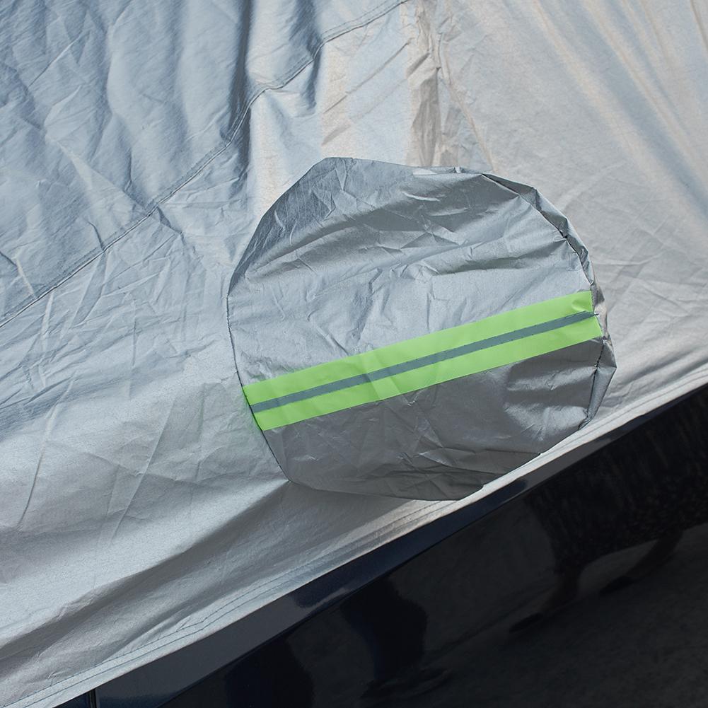 Two Layers Half Top Snow Car Cover for Winter Universal Fit for Saloon Wagon Estate Auto Waterproof Weather Protection Outdoor