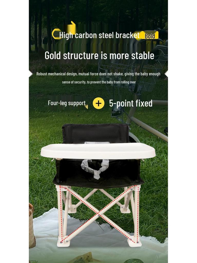 Tragbarer Klapp-Baby-Essstuhl für Camping und Ausflüge