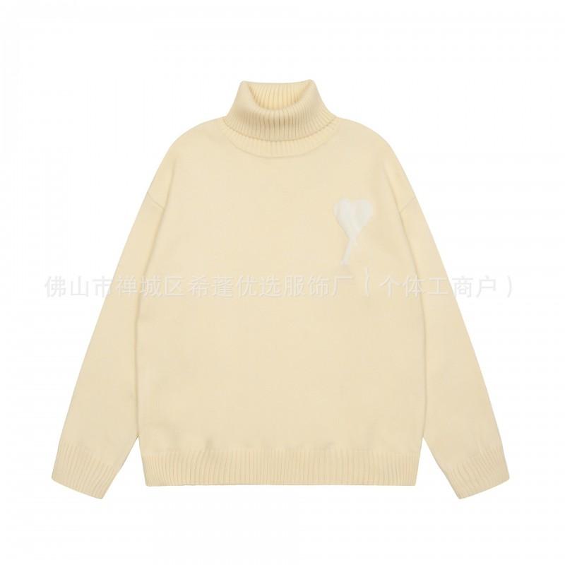 Übergroßer Strickpullover mit Herzjacquard Rundhalsausschnitt Lockerer Schnitt Unisex Lässiger Pullover