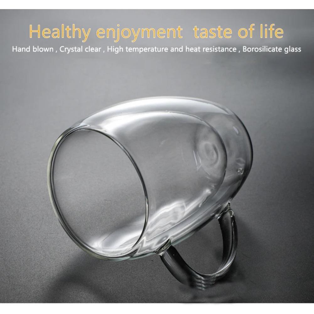 150/250/350/450ml Hitzebeständige Doppelwandige Kaffeetasse Transparentes Glas Whiskey Tee Milch Tassen Kaltgetränke Weinglas Trinkgeschirr