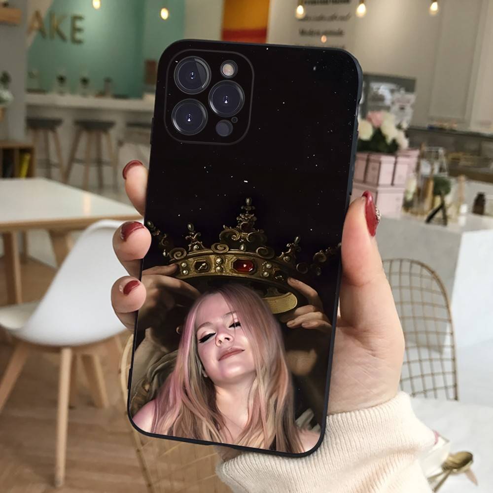 Avril Ramona Lavigne Phone Case For Iphone 16 15 17 13 14 12 11 Pro Max Plus Black Shell Cover Case