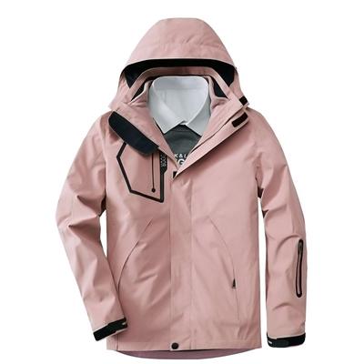 Skiing Jackets Three In One Women Winter Warm Ski Hooded Jacket Windproof Waterproof  Wear-resisting Outdoors Hiking Climbing Coat