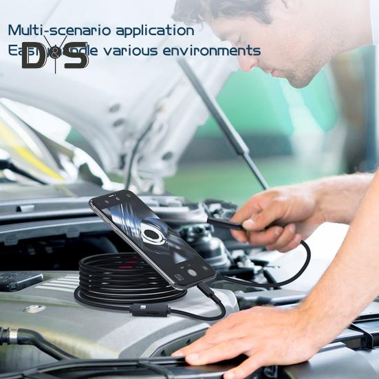 

Эндоскопическая камера с подсветкой, передача изображения 25 кадров в секунду, простое подключение, водонепроницаемый инструмент для осмотра бороскопа IP67