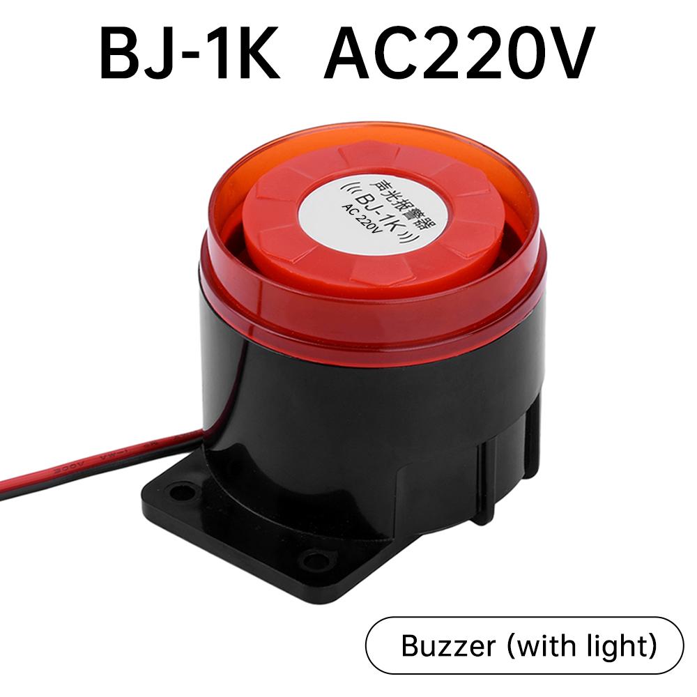 BJ-1K Wired Mini Sound Alarm Siren Horn 12V 24V 220V High Decibel Sound And Light Electronic Buzzer Anti-theft Horn