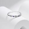 MODIAN S925 Sterling Silver Rhinestone Ring for Women – Elegant, Simple, Versatile Stacking Band