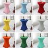 Easy Care Elastic Cocktail Table Set Fitting For Hotel Wedding Party Hotel Wedding Party Table Cover