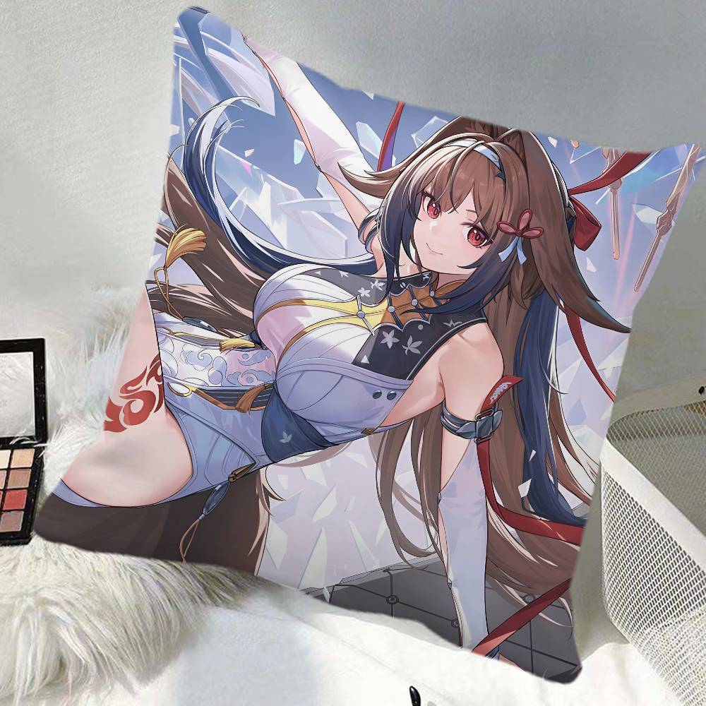 Zenless Zone Zero Ye Shunguang Game Pillow Case Square Pillow Bedroom Sofa Leisure Comfort Cushion Car Home Decoration