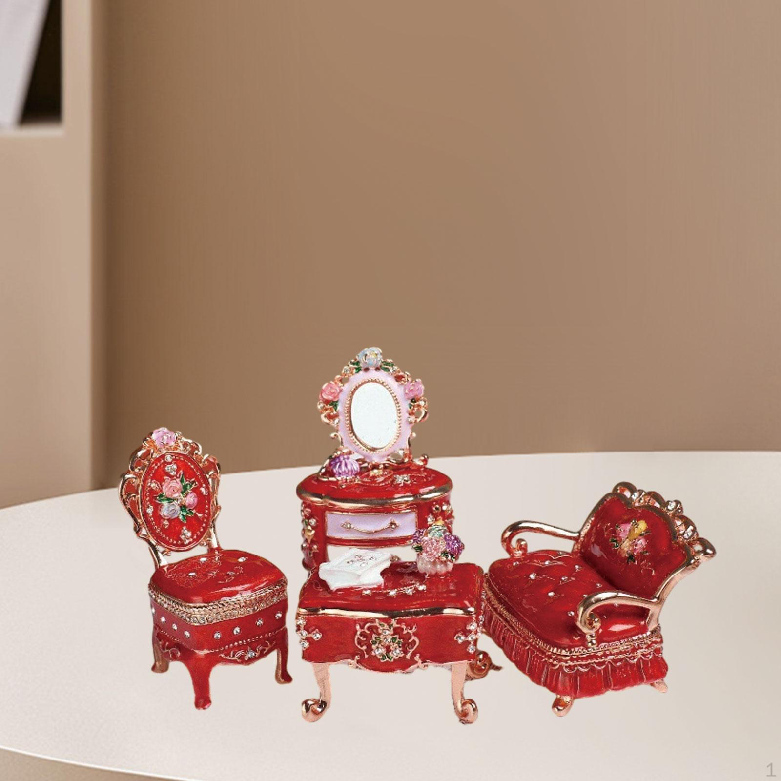 

Витрина для хранения ювелирных изделий с откидной конструкцией и эмалевым покрытием красный