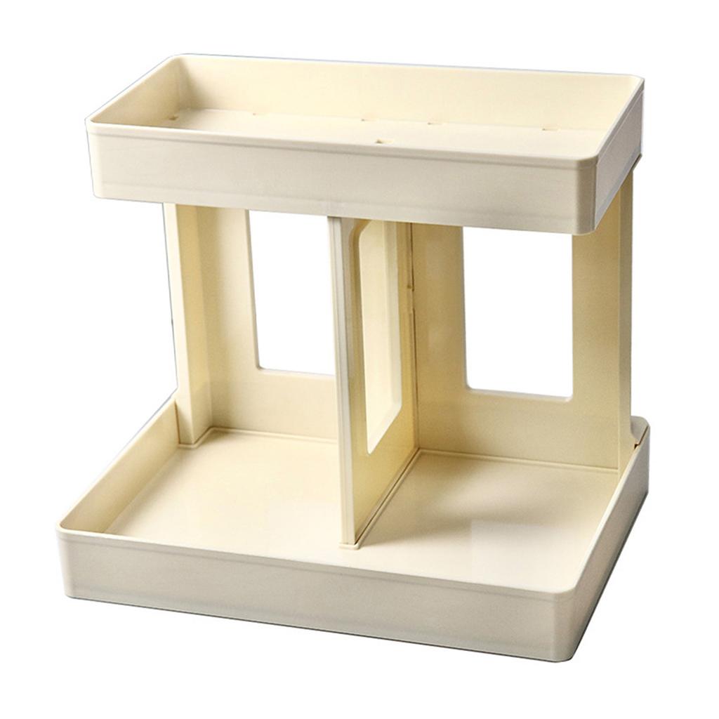 Double Layers Desktop Storage Rack Modern   Makeup Shelf   for Vanity Bathroom