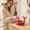 Decorative Key Bowl 3D Printed Mermaid Tail Jewelry Tray with Starfish Design for Rings Earrings and Cute Shell Keys Ocean Style Storage Tray