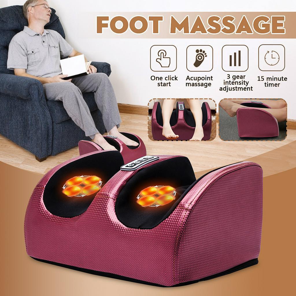 24W Massagers & Back Scratchers Home Leg Relaxation Kneading Massager Electric Heating Foot Massage Machine Instrument