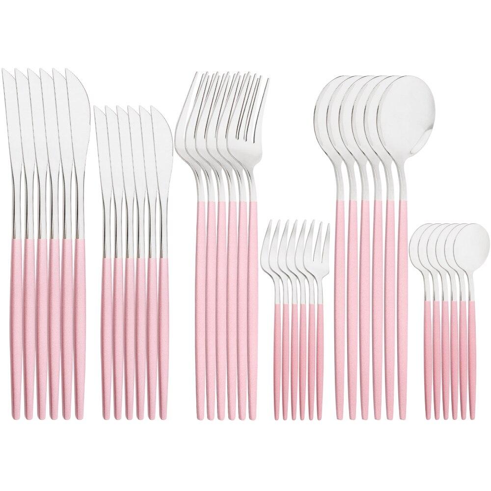 Černé zlato 36ks/6set Sada nádobí Dezertní nůž Nerezové příbory Večeře Lžíce Vidlička Čajová lžička Příbory Sada nádobí