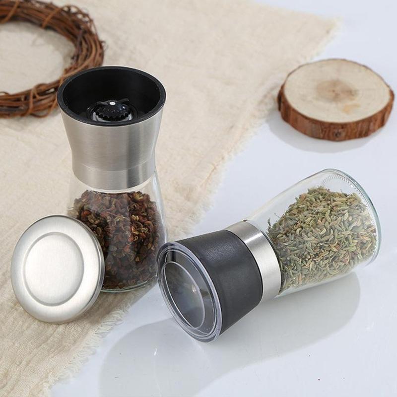 Manual Salt Grinder Peppers Manual Mill Glass Texture Spices Mill Kitchen Seasoning Tool Present for Baking Enthusiasts