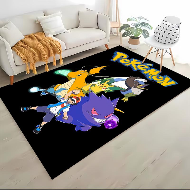 P0kem0n P-Pikachu Theme Carpets Children Play Mats Bedroom Decor Rugs Living Room Rug Crawl Mat Gift Rug for Friends Potdemiel