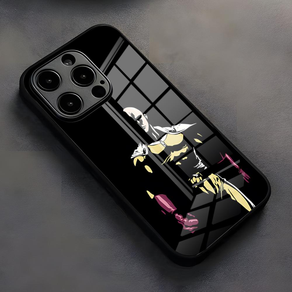 One-Punch Man Phone Case For IPhone 17 Pro Max 16 15 14 Pro Max 13 11 X Xs Xr 8 7Plus glass Cover