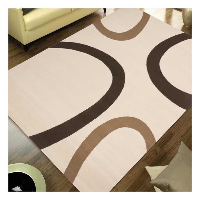 Tapis design et moderne - 80x150 cm - TEMPO Beige - Polypropylène - UN AMOUR DE TAPIS