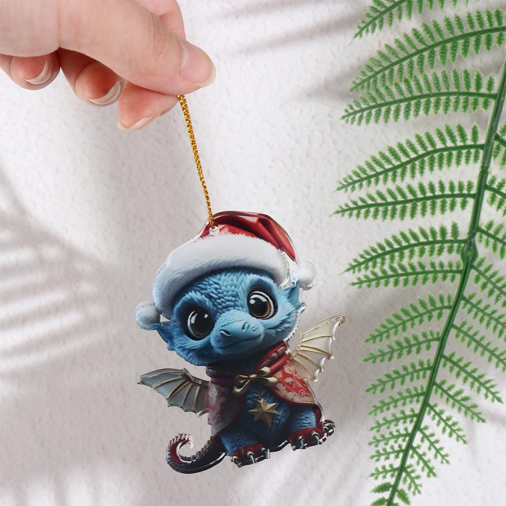 2D Dragon Baby Hanging Ornament Dragon Baby Cute Christmas Dragon Pendants  Party