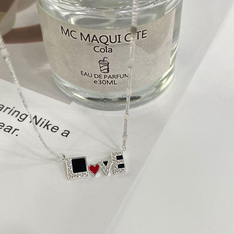 

Красное ожерелье любви Циси признание подарок новый кулон с буквой