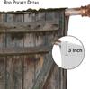 Light Blocking Rustic Barn Door Curtains Retro Wood Textured Prints Window Treatments Drapes Curtain Farmhouse Polyester With Rod Pocket Washable