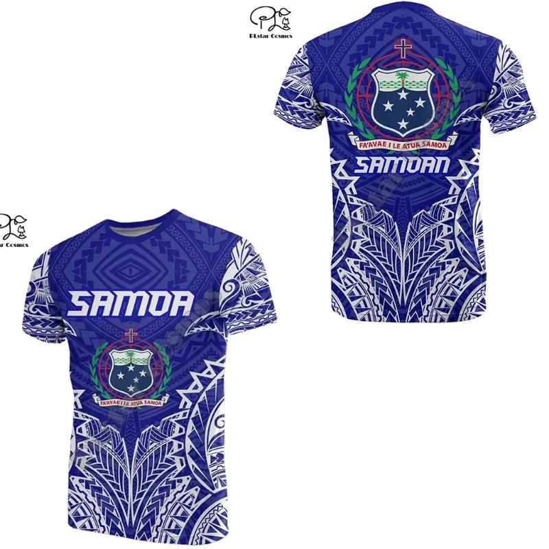 Polynesian 3D Printing Vintage Polynesian Island Samoa Tattoo Tribal Flag Men