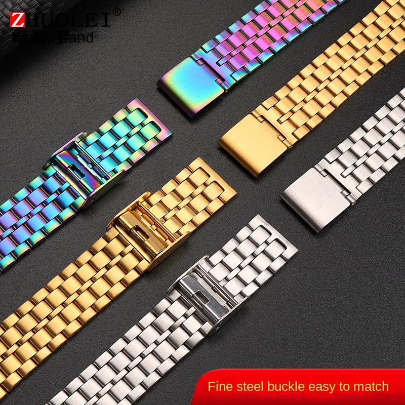 For Casio Stainless Steel watchBand A158 A159 A168 A158W F91w LA-680 AEQ-110 F91w Small Gold Watch Strap 18mm Wristband Bracelet