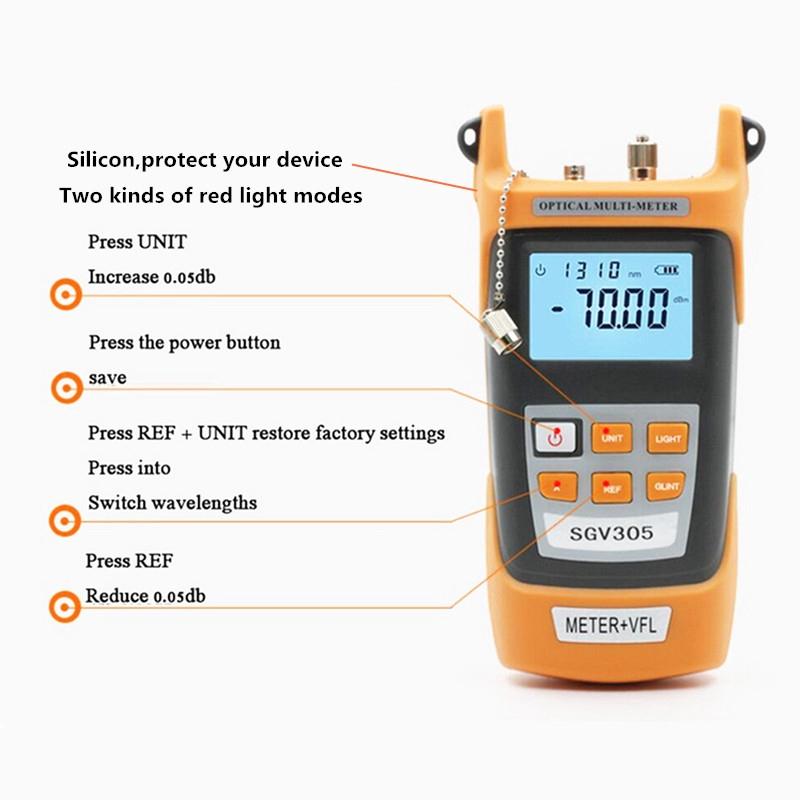 Fiber Optic FTTH Tool Kit with Fiber Cleaver and Optical Power Meter 5km Visual Fault Locator Wire stripper New