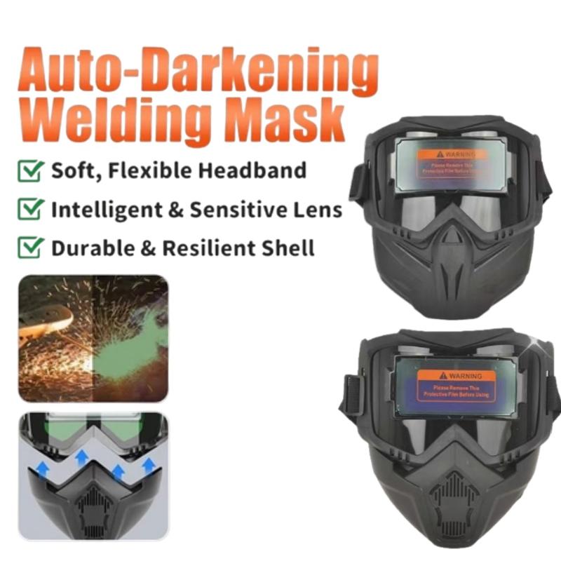 Selbsttönende Schweißmaske True Color Schnelle Abdunkelung Schlagfest Elektrische Maske für den Schiffbau Schweißprojekte