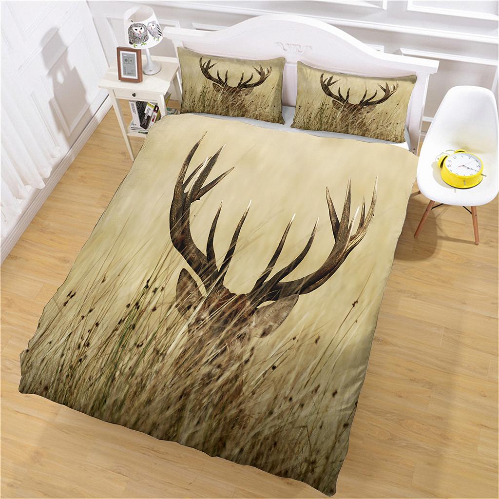 3D Prairie Animals Bedding Set Duvet Cover Bed Set Quilt Cover Pillowcase Microfiber Comforter King Queen Size Boys Adult