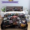 3pcs Friday the 13th Horror Movie Characters Comforter Set with Two Pillowcases (No Core), Home Decor, Gift, Polyester Fabric, Anime Cartoon