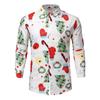 Men Casual Snowflakes Christmas Deer Printed Christmas Shirt Top Blouse