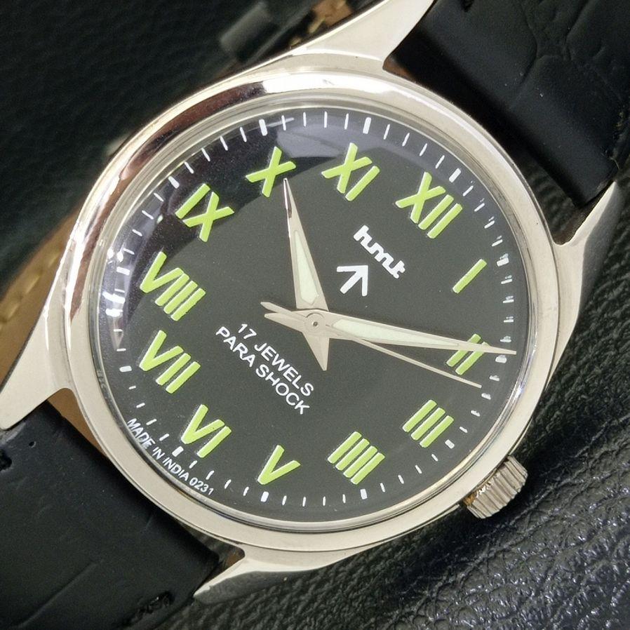 

MENS HMT INDIAN HAND-WINDING BLACK DIAL WATCH a430820-2 R104-a430820
