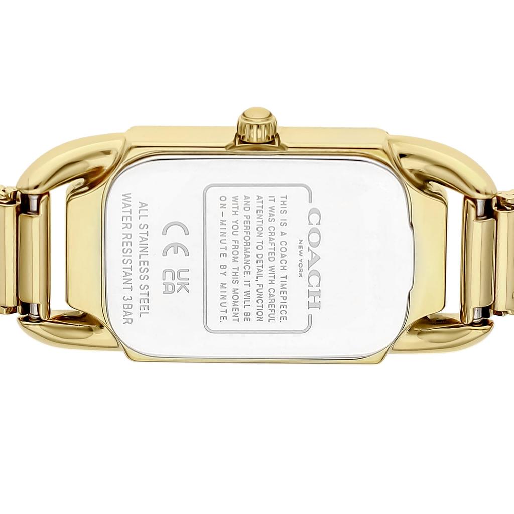 Coach CADIE Silver Stainless Mineral Quartz 14504033 Watch, 28.5mm, Dial, Steel, Glass, Movement, Women's, Gold, [Used]